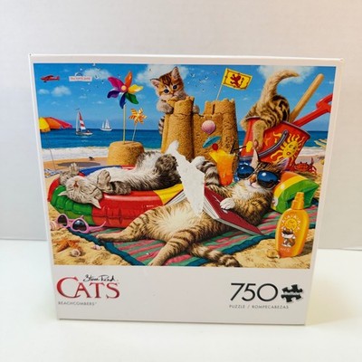 Jigsaw Puzzle 750 Piece Steve Read Cats Beach Buffalo Games