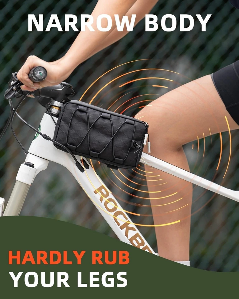 ROCKBROS Top Tubo Bicicleta Bolsa Marco Frontal Bolsa Ciclismo con Correa para el Hombro  Foto 3 de 4