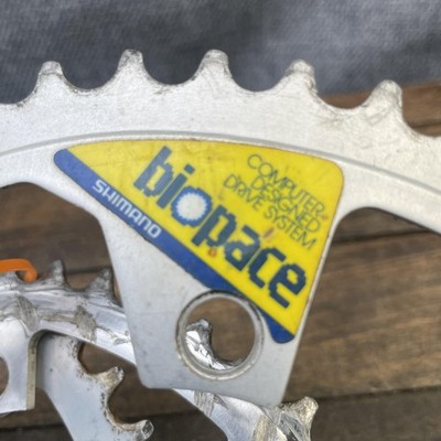Vintage Shimano Biopace Chainring Set 48/38/28T 110/74 BCD 5-Bolt