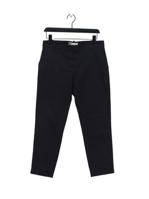 Jaeger Damen Anzughose UK 10 schwarz Baumwolle mit Elasthan Anzughose