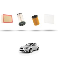 Hoffcar Set Service - 4 Filter FüR Seat Leon Iii 1.6 Tdi 85Kw Von 2017