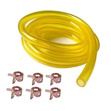 6-Feet-Long Fuel Line Hose 1/4" ID x 3/8" OD with Hose Clamps for small engines