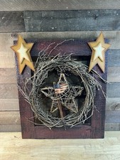 Rustic Wooden Homemade Patriotic Wall Decoration