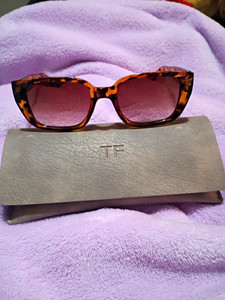 Tom Ford TF Oversized Square Tortoise Shell Sunglasses Brown Gradient Lenses