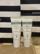 Set of 2 Ren Clean Skincare Evercalm Anti-Redness Serum Sensitive Travel 0.34oz