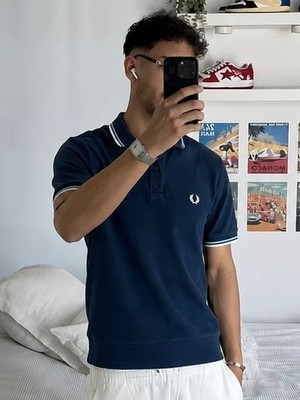 Fred Perry Polo | XL | Dunkelblau | Slim Fit | Vintage | sehr guter Zustand