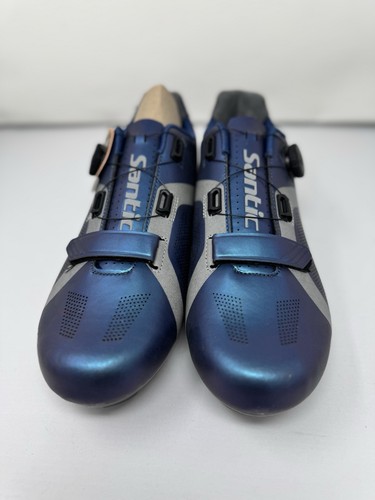 Santic Apollo 2.0 Lock Free Road Bike Shoes Unisex Men’s Size 12 EU 47 Blue NWT - Picture 2 of 8