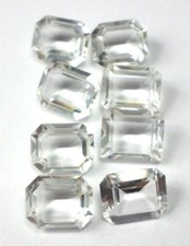 16 Swarovski 4610 Crystal Clear Faceted Octagon Pointed Back Cabochon 10x8mm
