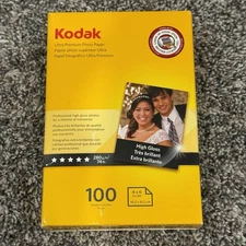 Kodak Ultra Premium Photo Paper 4 x 6 Inches High Gloss 100 Sheets New Sealed