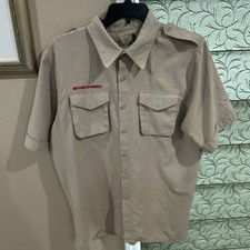 Vented Microfiber Poly Boy Scout UNIFORM SHIRT Mens Large New Style O20