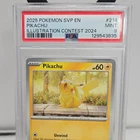 Pokémon TCG Pikachu #214 SV Promo Illustration Contest 2024 EN PSA 9 Holo