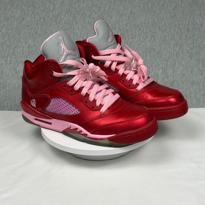 Jordan 5 Retro GS Valentines Day Gym Red Ion Pink 440892-605 Mens 6.5Y Womens 8