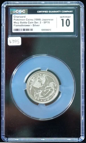 Charizard SP70 CGC 10 Pokemon Meiji Battle Coin