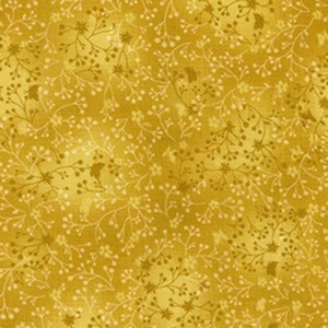 FLUTTER TONE ON TONE COTTON BLENDER FABRIC GOLD 50cm