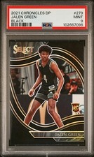 2021 PANINI CHRONICLES DRAFT PICKS JALEN GREEN HOUSTON ROCKETS BLACK PRIZM PSA 9