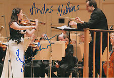 Andris Nelsons & Baiba Skride signed 8x12 inch photo autograph Andris Nelsons & Baiba Skride signed 8x12 inch photo autograph