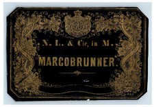 1870's-80s Marcobrunner German Wine Label Original S86E