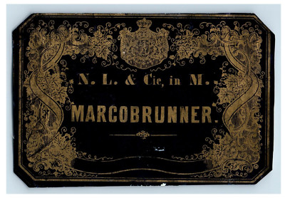 1870's-80s Marcobrunner German Wine Label Original S86E