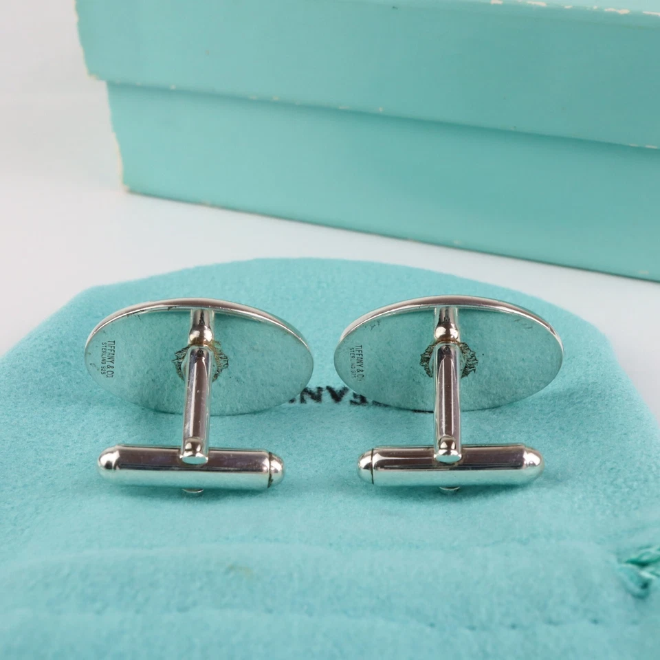 Tiffany & Co. Camiseta de Golf Gemelos Ovalados Plata de Ley 925 Esmalte con Bolsa Foto 4 de 4