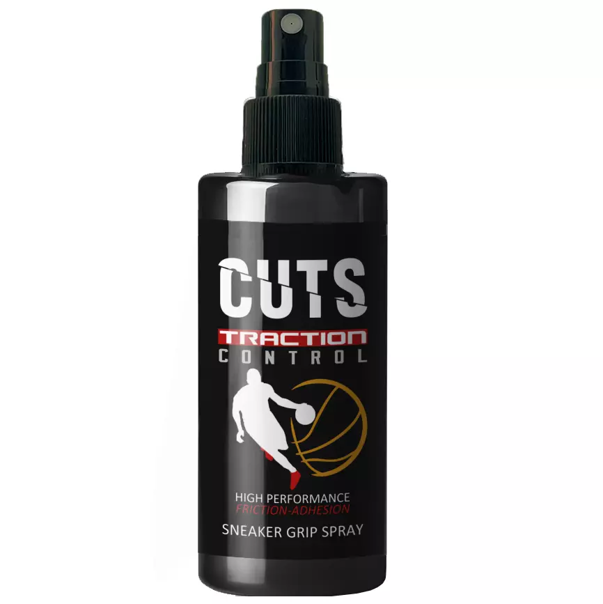 CUTS Traction Control Basketball Shoe Grip Spray - Increase Grip on Courts  - Basketball, Volleyball, Tennis, Racquetball