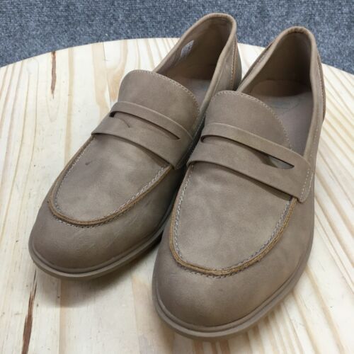 Rocket Dog Shoes Womens 10 Gabby Penny Loafers Beige Faux Leather Moc Toe Low - Picture 3 of 15