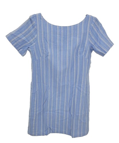 Club Monaco Blue & White Stripe Dress short Sleeve Womens S Very Nice