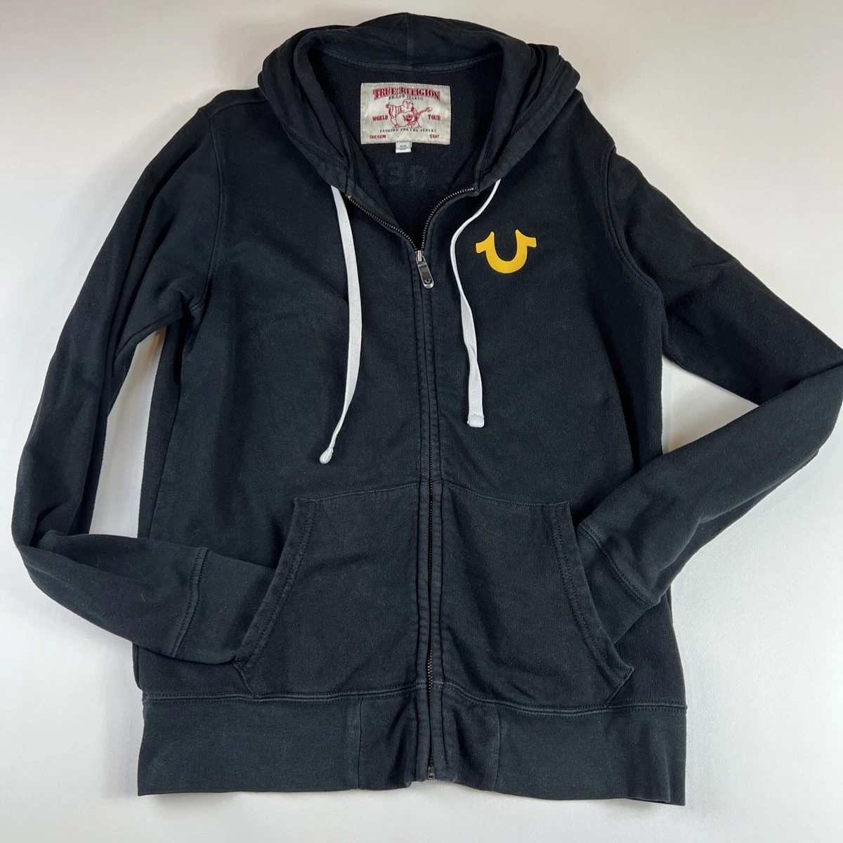 Black and yellow clearance true religion jacket