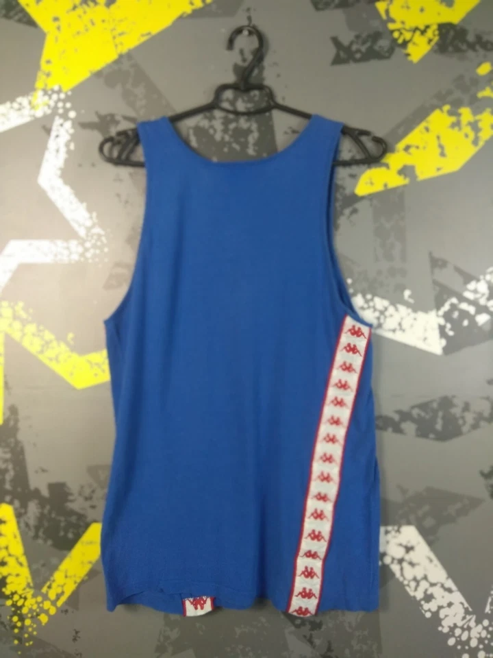 Camisa Kappa Vintage Jersey Sin Mangas Con Rayas Hecha en Italia Hombres Talla 52 ig93 Foto 2 de 4