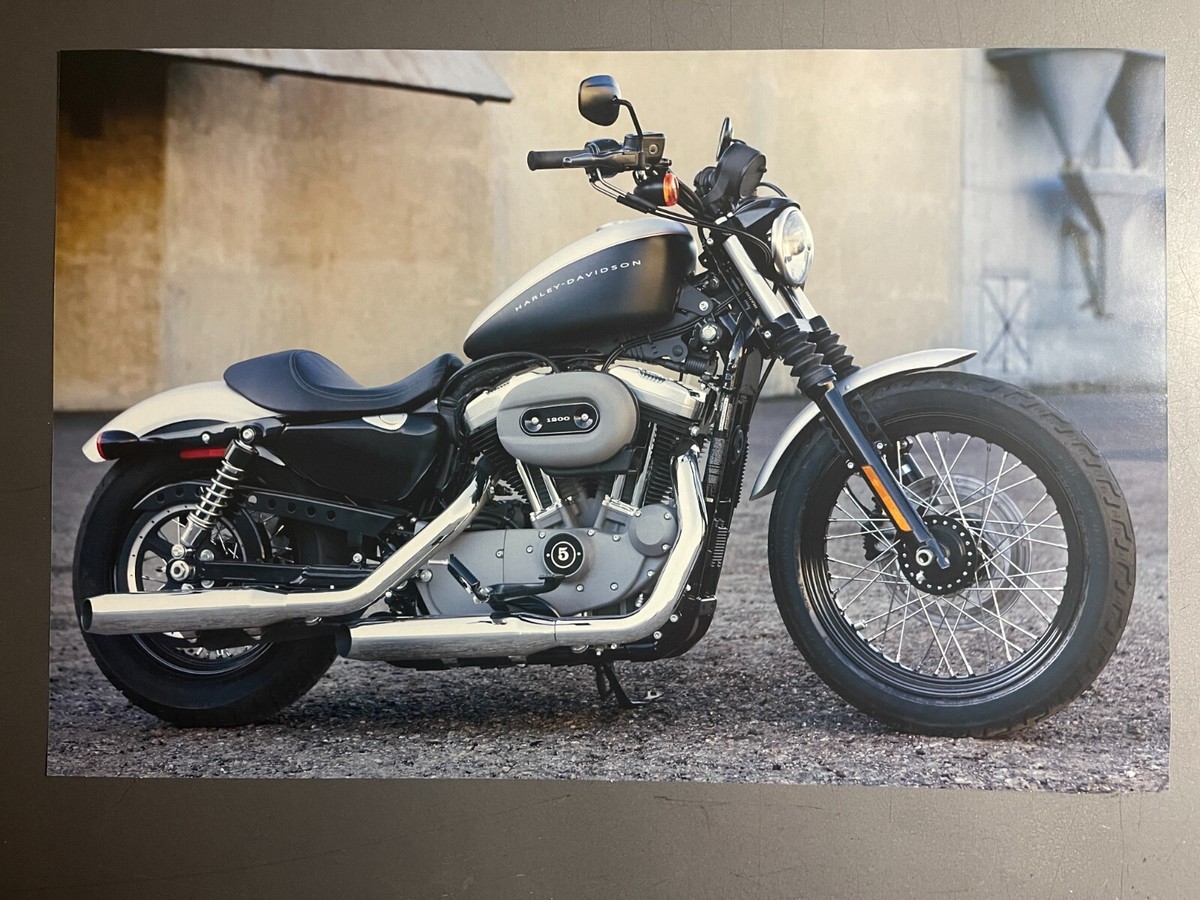2008 Harley Davidson XL1200N Nightster Motorcycle Print - RARE
