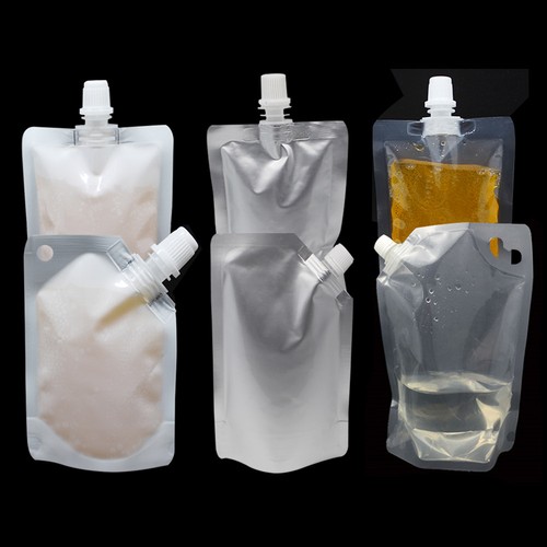 Mylar Foil Plastic Spout Bag Pouch Food Grade Doypack for Juice Drink Beverage - Picture 1 of 23