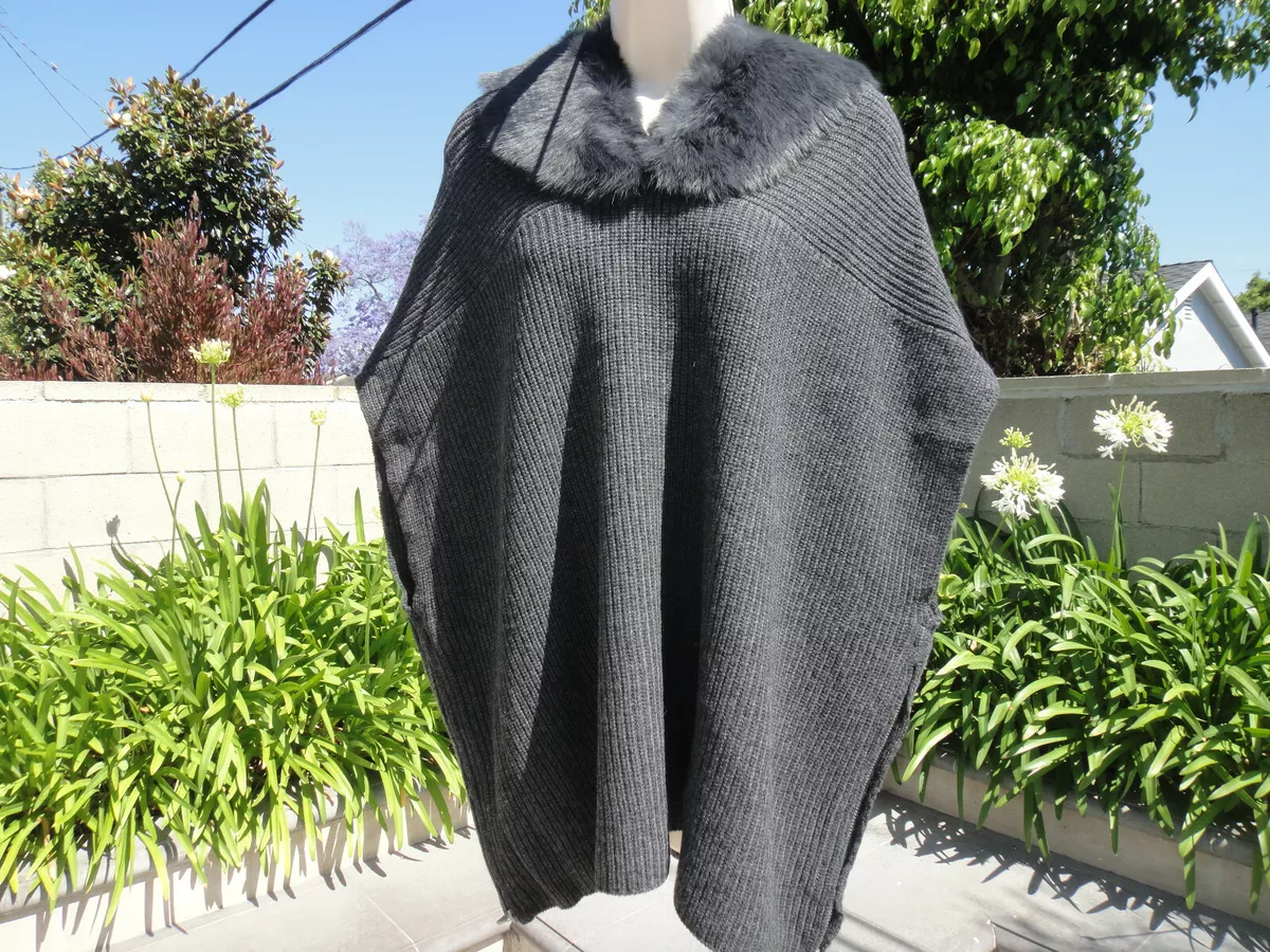 Dolce Cabo Genuine Rabbit Fur Cape