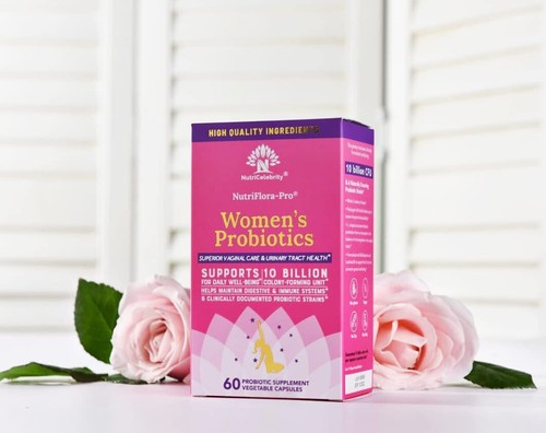 Nutricelebrity NutriFlora-Pro Women's Probiotic Vaginal Care, UTI Health 60 Caps - Picture 7 of 14