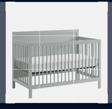 baby bed oxford 4 In 1 Convertible Crib Gray