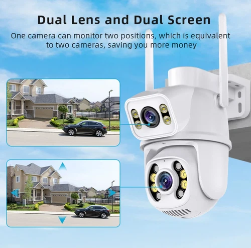 TELECAMERA ESTERNA WIRELESS APP DOPPIO OBIETTIVO AUTO TRACCIAMENTO IP66 - Foto 1 di 13