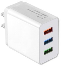 3-Port USB Wall Charger for iPhone Samsung Android   Fast Charge