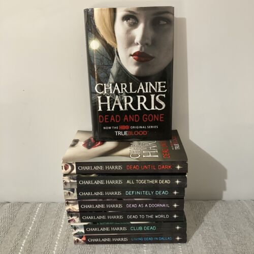 8 x True Blood Books by Charlaine Harris (7 x Paperback, 1 x Hard Cover)  - Picture 1 of 8