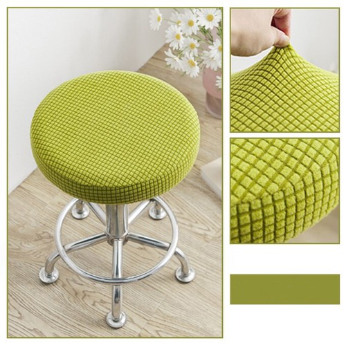 Round Chair Cover Bar Stool Cover Elastic Seat Covers Stretch Chair Slipcover UK - Picture 23 of 25