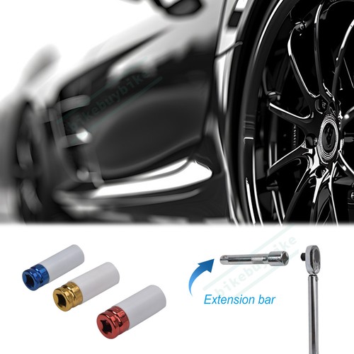 1/2-Inch Drive Torque Wrench 40-210Nm with 3 Alloy Wheel Nut 17 19 21mm Sockets - Picture 7 of 16
