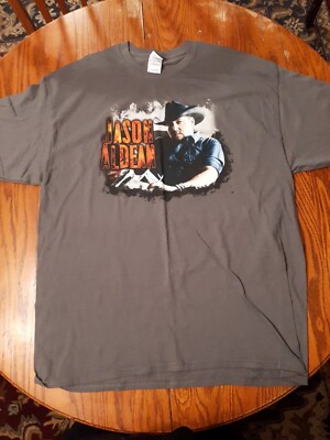 Jason Aldean Burn It Down 2014 Tour Men's Dark Gray T-Shirt XL Country Music 