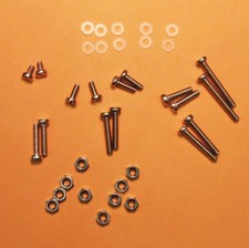 NEW S.S. Cartridge Headshell Mounting Screws, Nuts And Nylon Washers