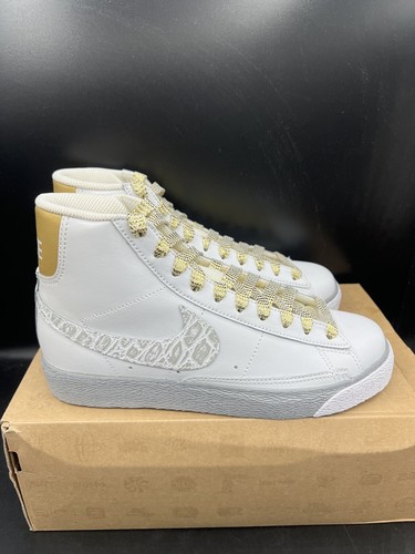 Nike Blazer High Women’s SZ 6.5 White 'Metallic Croc' (317808-101) DS OG ALL NEW - Picture 6 of 17