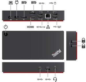 Lenovo ThinkPad Universal USB-C Dock 40AY (40AY0090EU) +90W Netzteil USB-C OVP !
