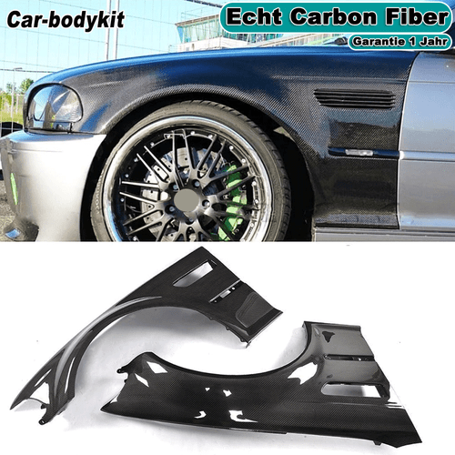 Paar Carbon Side Blades Seitenteile Side Door Fender Vent für BMW E46 M3 1998-05 - Bild 1 von 11