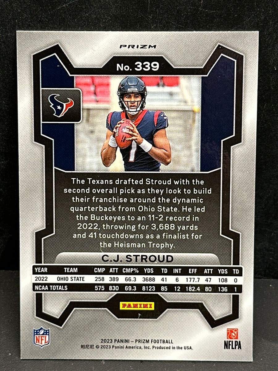 C.J. Stroud 2023 Panini Prizm Orange Lazer Prizm Rookie RC Card