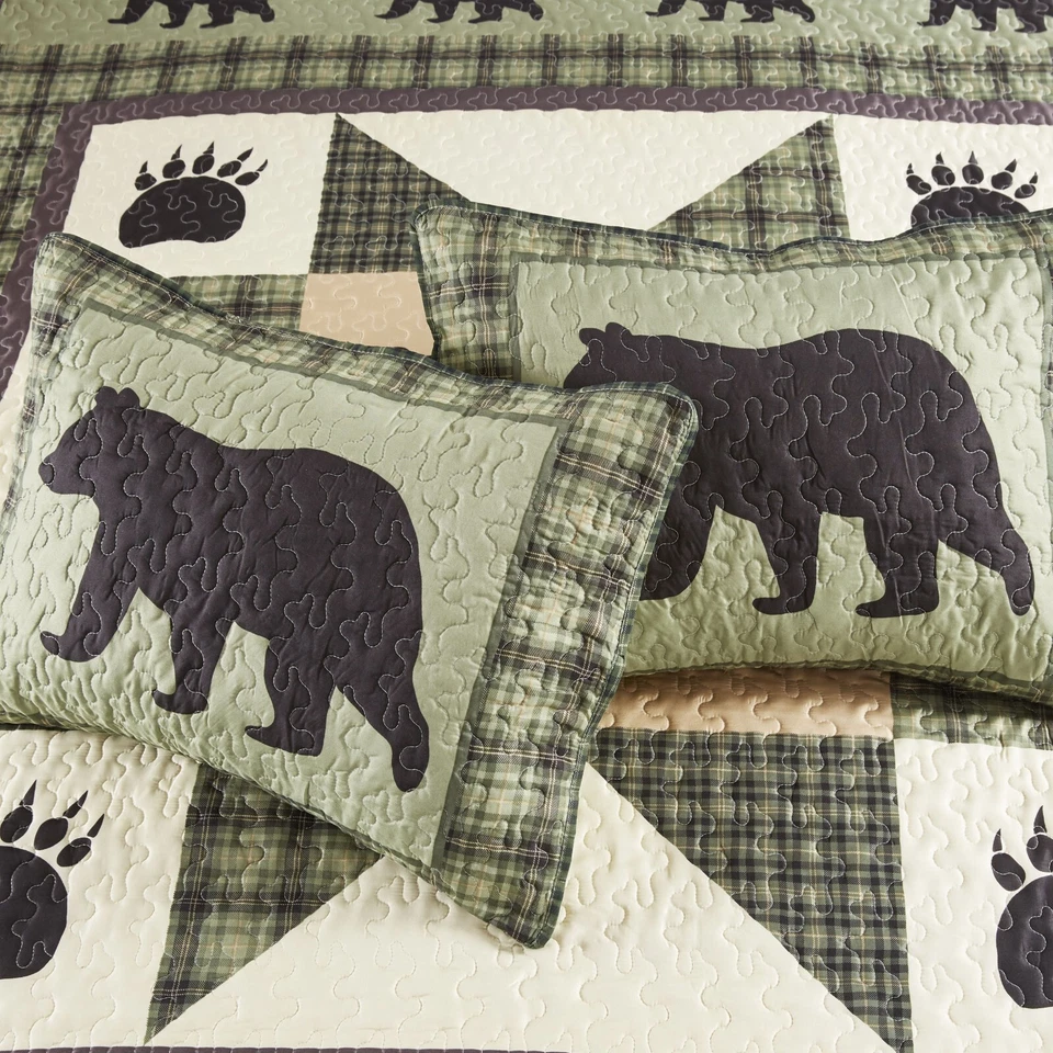 Virah Bella - Bear Star - Lightweight Reversible Quilt Set - Image 4 of 4