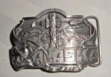 ALASKA 1986 COMMEMORATIVE BELT BUCKLE LE 526 / 3000 by Siskiyou Fits 1.75" Belt