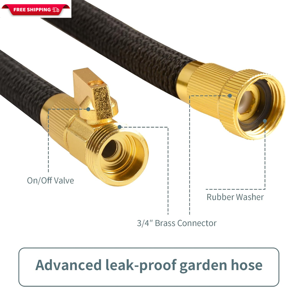 100Ft Expandable Garden Hose Flexible Water Hose No Kink, Lightweight