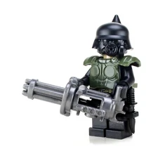 Battle Brick Post APOC Gunner Military Minifigure made with real LEGO® minifig