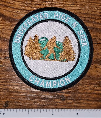 Sasquatch Bigfoot Undefeated Hide N Seek Champion Park Travel Patch