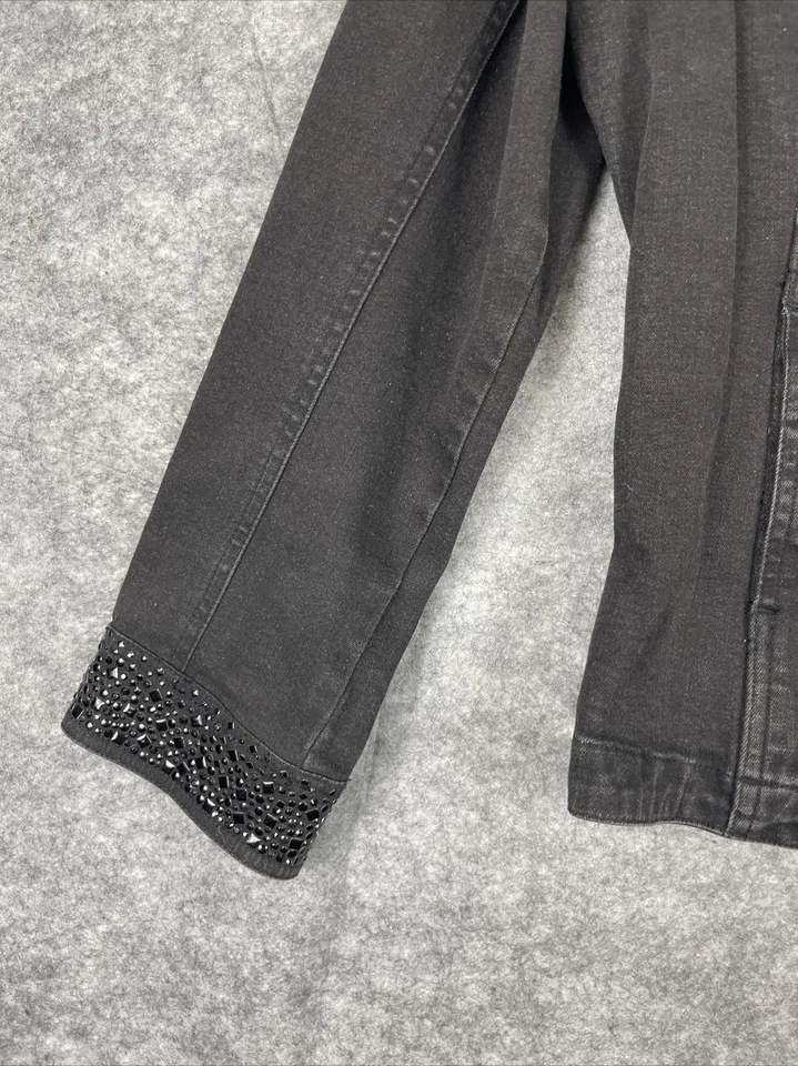 Chaqueta Christine Alexander Mujer Grande Denim Elastizada Embellecida Western Bling Foto 4 de 4